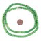 The Bead Chest 6mm Emerald Green Bone Button Beads: Nepal Flat Round Disk Heishi Beads for DIY Necklace Jewelry Making